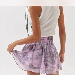 Urban Outfitters Lavender Print Mini Skirt